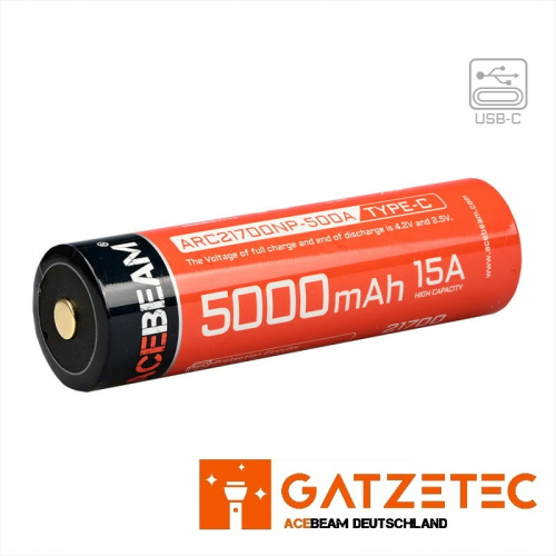 ACEBEAM ARC21700NP-500A TYPE-C