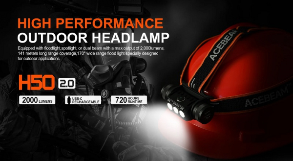 Acebeam H50 2.0 Maße
