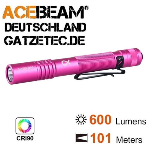 ACEBEAM Pokelit 2AA Pink Edition LED Taschenlampe