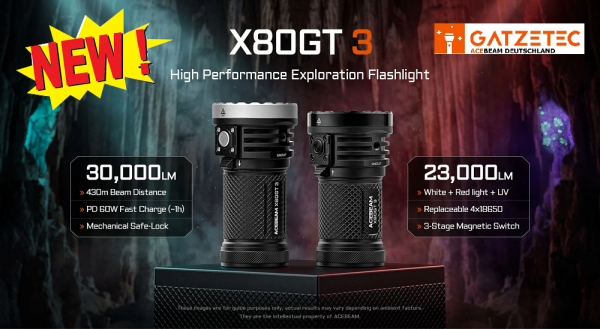 Preview: ACEBEAM X80GT3 neu bei Gatzetec Ausführung