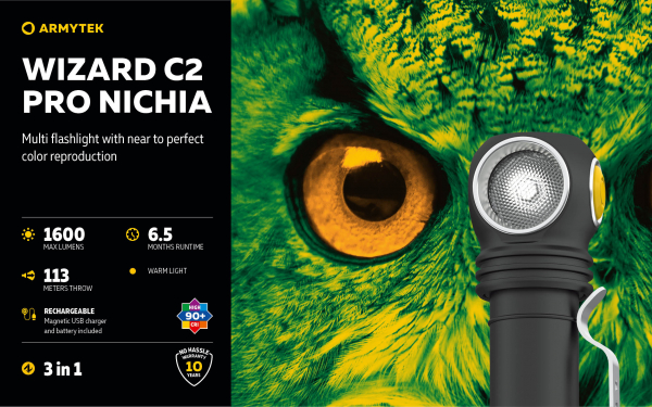 Armytek Wizard C2 Pro Nichia Gatzetec Optik