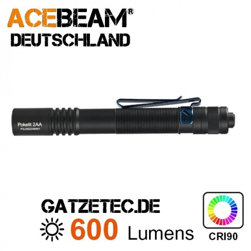 ACEBEAM Pokelit 2AA LED Taschenlampe black