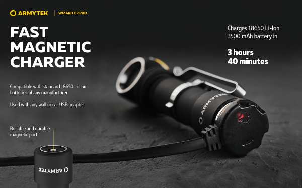 Armytek Wizard C2 Pro Magnet USB bei Gatzetec