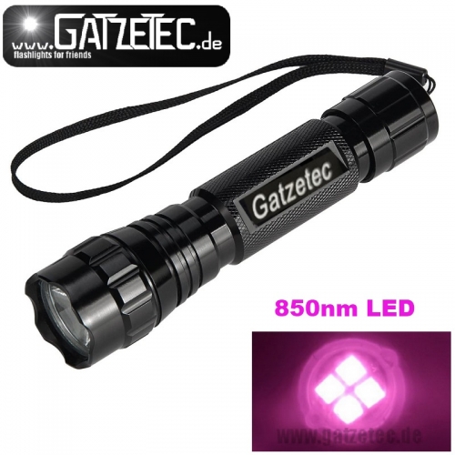 Gatzetec  Wf 501 b IR LED Taschenlampe mit 4 Core LED 850 nM