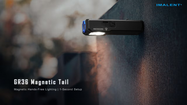 Imalent GR36 Multitaschenlampe magnetische Endkappe