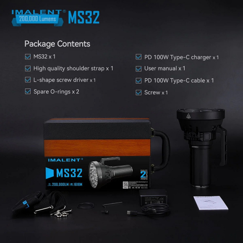 IMALENT-MS32-Taschenlampe-200000-Lumen Zubehör neu