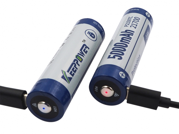 Keeppower 21700-5000mAh PCB mit USB Port