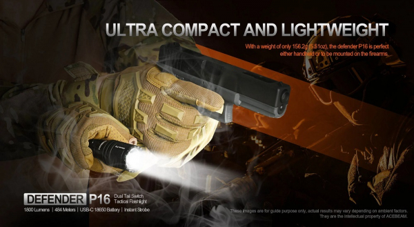 ACEBEAM-Defender-P16 by Gatzetec taktische Taschenlampe
