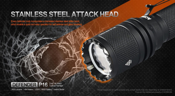 ACEBEAM-Defender-P16 by Gatzetec Edelstahlbezel