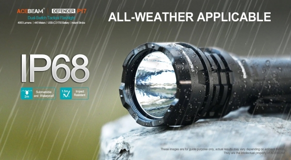 ACEBEAM-Defender-P17-taktische-LED-Taschenlampe-Gatzetec IPX65 ACEBEAM-Defender-P17-taktische-LED-Taschenlampe-Gatzetec IPX65
