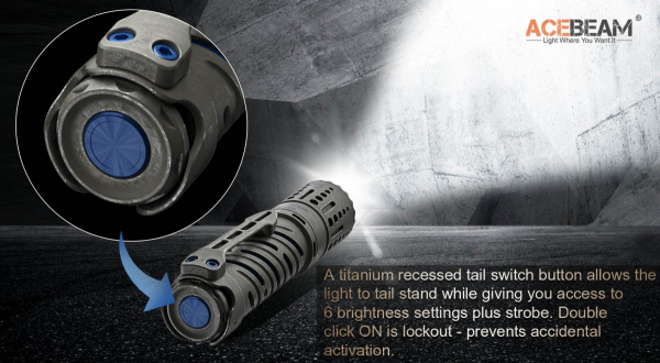 Acebeam E70TI EDC Taschenlampe Titan Gatzetec