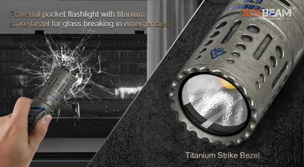 Acebeam E70TI EDC Taschenlampe Titan Bezel