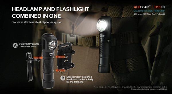 ACEBEAM H15 2.0 Stirnlampe beste Kopflampe