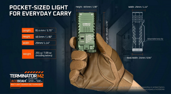 ACEBEAM TERMINATOR M2 Taschenlampe EDC bei Gatzetec