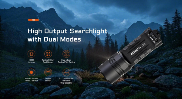 ACEBEAM X20 Taschenlampe bei Gatzetec 10000 Lumen