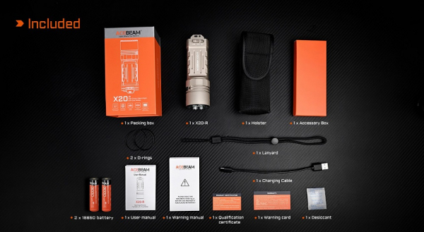 ACEBEAM X20R Taschenlampe bei Gatzetec camping