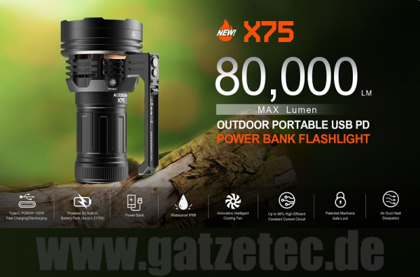 ACEBEAM X75 Gatzetec extrem