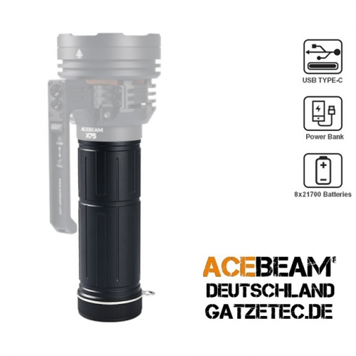 ACEBEAM-X75-Akkupack-BP8 Gatzetec neu