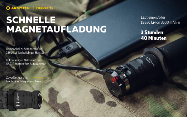 ARMYTEK-Predator_Pro_Magnet_USB Ladung
