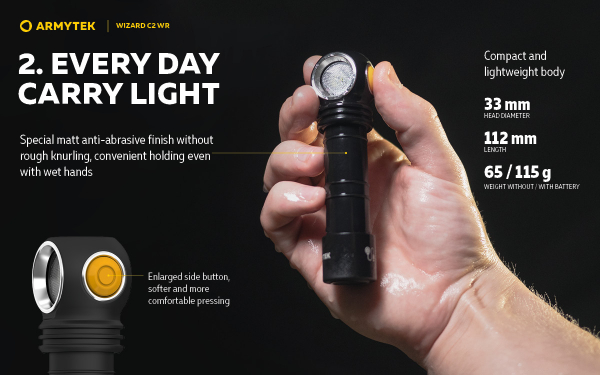 ARMYTEK WIZARD C2 WR rotlicht