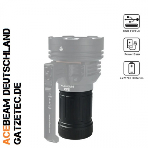 ACEBEAM-X75-Akkupack-BP8 Gatzetec neu ACEBEAM-X75-Akkupack-BP8 Gatzetec neu