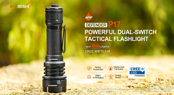 ACEBEAM-Defender-P17-taktische-LED-Taschenlampe-Gatzetec Doppeltaster ACEBEAM-Defender-P17-taktische-LED-Taschenlampe-Gatzetec Doppeltaster