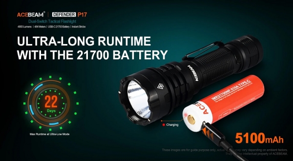 ACEBEAM-Defender-P17-taktische-LED-Taschenlampe-Gatzetec lange Betriebsdauer ACEBEAM-Defender-P17-taktische-LED-Taschenlampe-Gatzetec lange Betriebsdauer