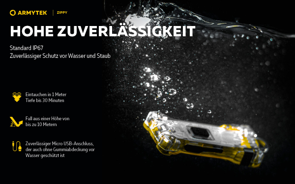 Armytek Zippy Mini-Taschenlampe in 5 Farben