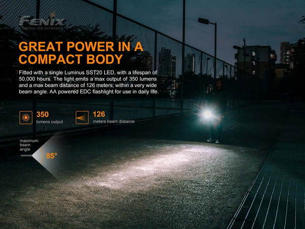 FENIX E20 V2.0 LED Taschenlampe