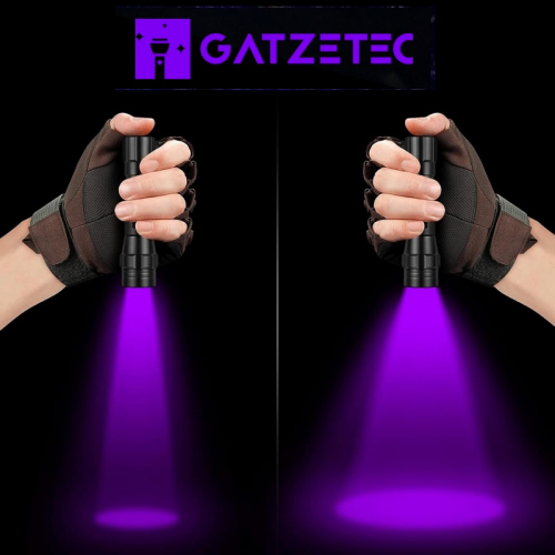 GATZETEC WF501B Zoom UV 395nm LED Taschenlampe beam