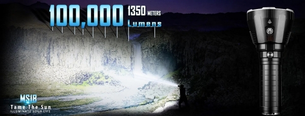 Imalent-MS18 weltweit hellste Taschenlampe 100000 Lumen