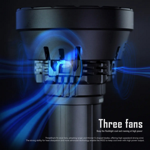 IMALENT-MS32-Taschenlampe Kühlung