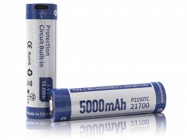 Keeppower 21700-5000mAh PCB mit USB Port