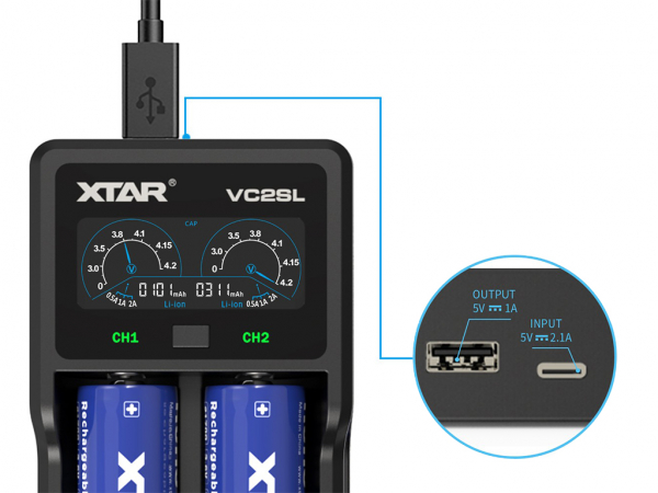 XTAR VC2SL Ladegerät neu bei Gatzetec 2024