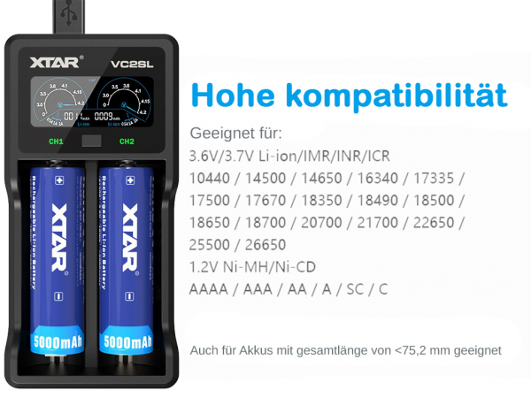 XTAR VC2SL Doppel- Ladegerät neu bei Gatzetec