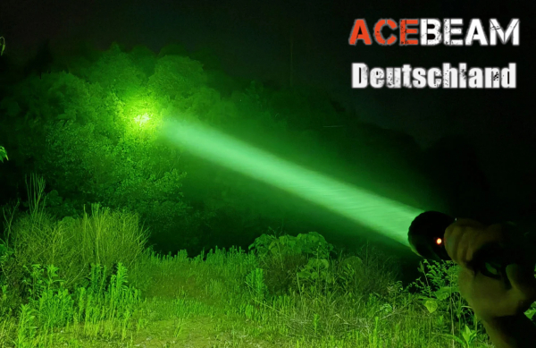 ACEBEAM L19-2.0 OSRAM grün lichtkegel ACEBEAM L19-2.0 OSRAM grün lichtkegel