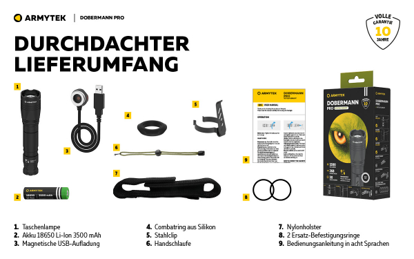ARMYTEK-DOBERMANN-PRO-USB  Zubehör