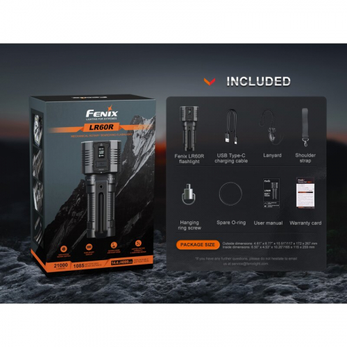 Fenix LR60R Taschenlampe Lieferumfang