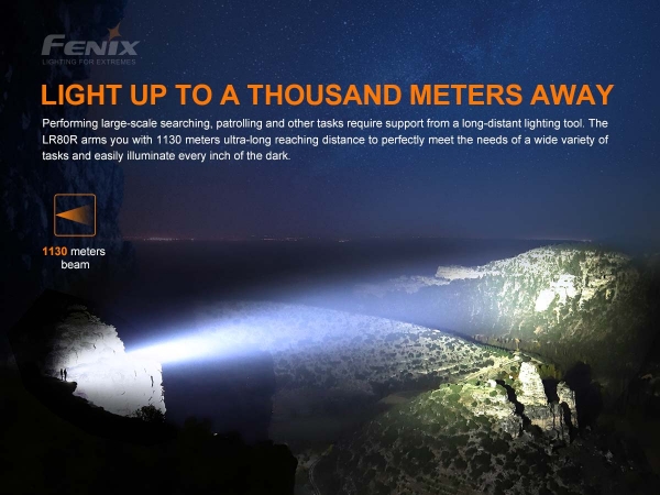 Fenix LR80R Taschenlampe Reichweite