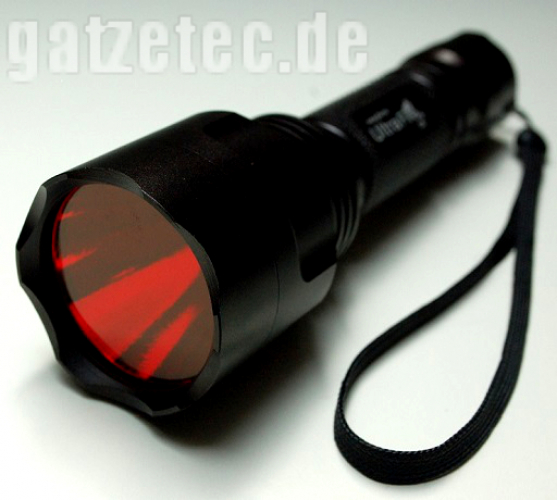 Taschenlampenglas, Streuscheibe 42 mm Rot