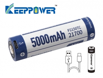 Keeppower 21700-5000mAh PCB mit USB Port